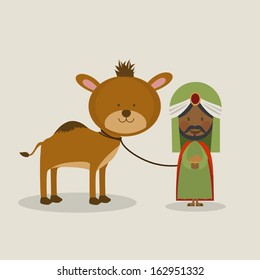 manger design over beige background vector illustration 