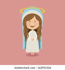manger design over pink  background vector illustration 