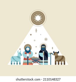 manger family and animals characters