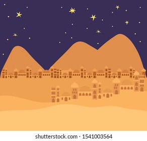 manger houses cityscape buildings landscape vector illustration design