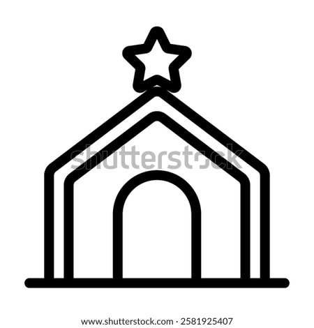 Manger Icon Christmas X-Mas Winter