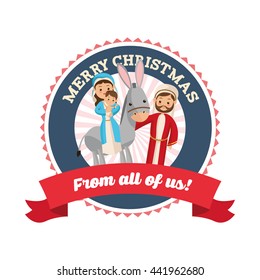Manger icon. Merry Christmas design. Vector graphic