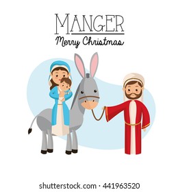 Manger icon. Merry Christmas design. Vector graphic