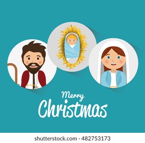 manger merry christmas design