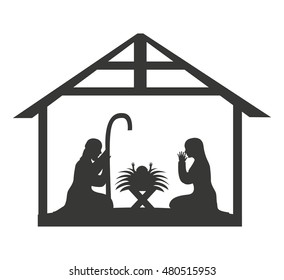 Manger Stable Home Isolated Vector Illustration Design