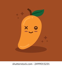 Mango Fruit Cute Expresión completa