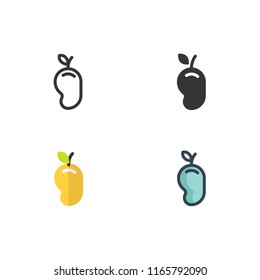 manggo icons vector with different style