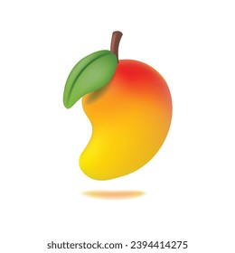 Mango 3D-Symbolvorlage für weiche Illustrationen