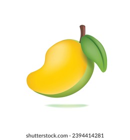 Mango 3d Icon soft illustration template
