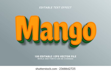 mango 3d style text effect