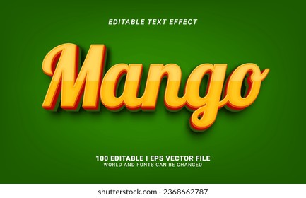 efecto de texto de estilo mango 3d