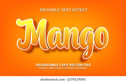efecto de texto de estilo mango 3d