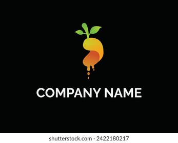 Mango Abstract Logo Design And Vector and black background. - Powered by Shutterstock - Get 15% off with code: PIKWIZARD15