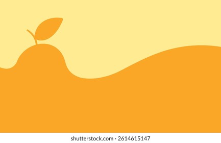 Mango background flat. Fruit silhouette vector illustration. simple backdrop presentation template.