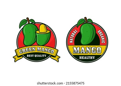 Mango badge label design logo collection