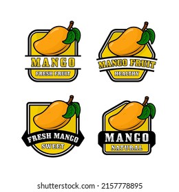 Mango badge vector design logo collection