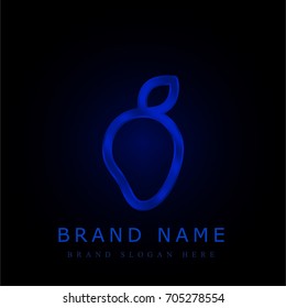 Mango blue chromium metallic logo