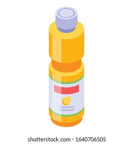 Mango bottle juice icon. Isometric of mango bottle juice vector icon for web design isolated on white background