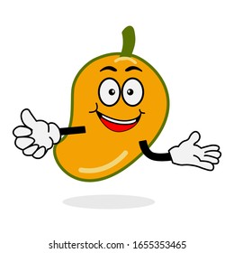 Mango Cartoon Character facial expressions illustration