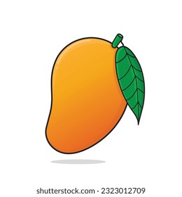 Mango. Mango cartoon icon vector design illustration wallpaper.lemon with leaf. slices mango. sweet mangos.  mangga manis cartoon