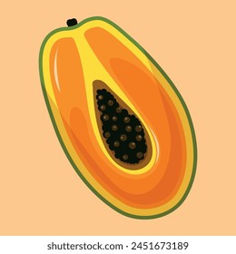 Mango cartoon style, Flat illustration of mango vector icon for web design