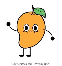 Mango Character design. Mango day illustration. Fruit Character. eps