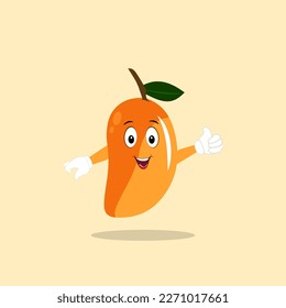 Mango character design. Kawaii mango characters vector illustration of cute cartoon, use them as stickers, patterns, t-shirt designs,fruit logo, all printed media, cartoons, etc