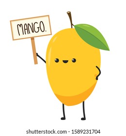 Mango character design. Mango vector. mango on white background.