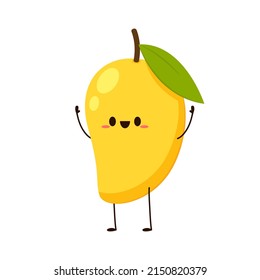 Mango-Zeichendesign. Mango-Vektorgrafik auf weißem Hintergrund. Thailand Nachtisch.