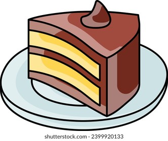 Mango Chocolate Sandwich Ice Cream Cake concept, vanilla cream tart vector color icon design, Fastfood symbol, Grab and go meals sign, Takeout takeaway snack stock illustration