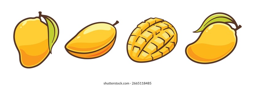 Mango-Clipart, einzelne Frucht, Vektorgrafik