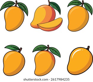 Mango Clipart Vektor Fresh Tropical Frucht Design