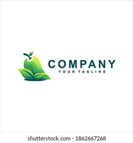diseño de logotipo de gradiente de color de mango