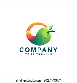 mango color gradient logo design