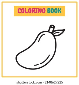 Diseño de un libro de color de mango o un vector de contorno