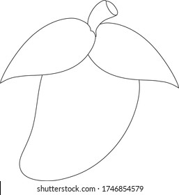 Mango coloring page cartoon vector art and illustration - Shutterstock ID 1746854579