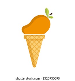 Mango cone illustration