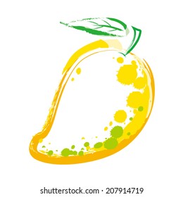 Mango design on white background