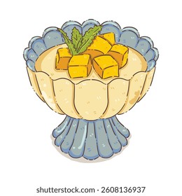 mango, Desserts, isolate, vector, illustration