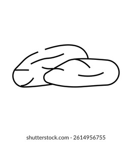 mango dried fruit line icon vector. mango dried fruit sign. isolated contour symbol black illustration