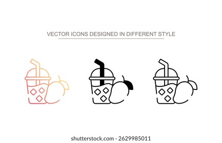 Mango Drink ícone design com fundo branco ilustração stock