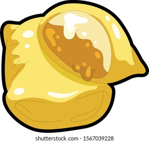 Mango, Durian and Peach Folded Crepe