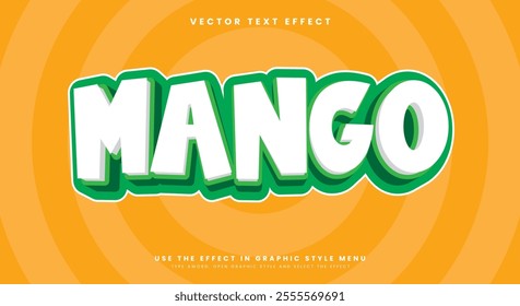 Mango Editable text effect template Suitable for business logo and brand