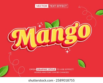 mango editable text, font effect, 3d text for title