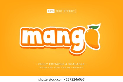 Mango Efecto estilo de texto editable - tema de estilo de texto de verano