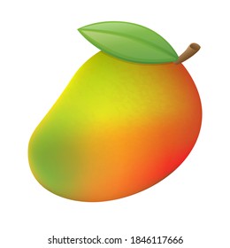 Mango Exotic Fruit Emoji Vector Design. Tropical Art Illustration Agriculture Farm Product.