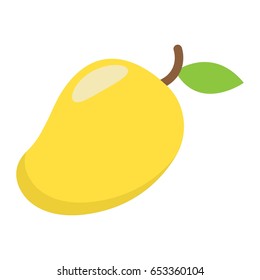 Mango flat icon, fruit and tropical, vector graphics, a colorful solid pattern on a white background, eps 10.