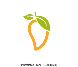 Mango in flat style mango logo mango icon vector 