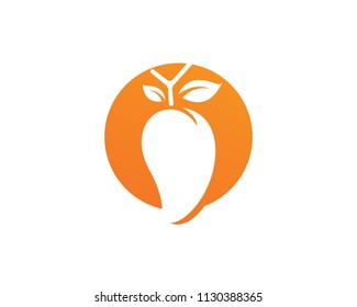 Mango in flat style mango logo mango icon vector 
