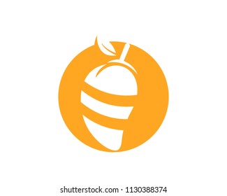 Mango in flat style mango logo mango icon vector 